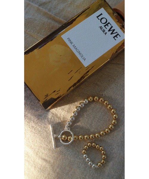 TRUNC（トランクエイティーエイト）の「S&G Ball Chain Bracelet（ブレスレット・レディース・シルバー×ゴールド・FREE）」の6枚目の写真