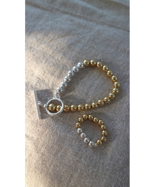 TRUNC（トランクエイティーエイト）の「S&G Ball Chain Bracelet（ブレスレット・レディース・シルバー×ゴールド・FREE）」の5枚目の写真