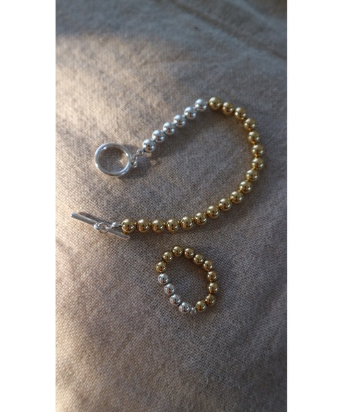 TRUNC（トランクエイティーエイト）の「S&G Ball Chain Bracelet（ブレスレット・レディース・シルバー×ゴールド・FREE）」の7枚目の写真