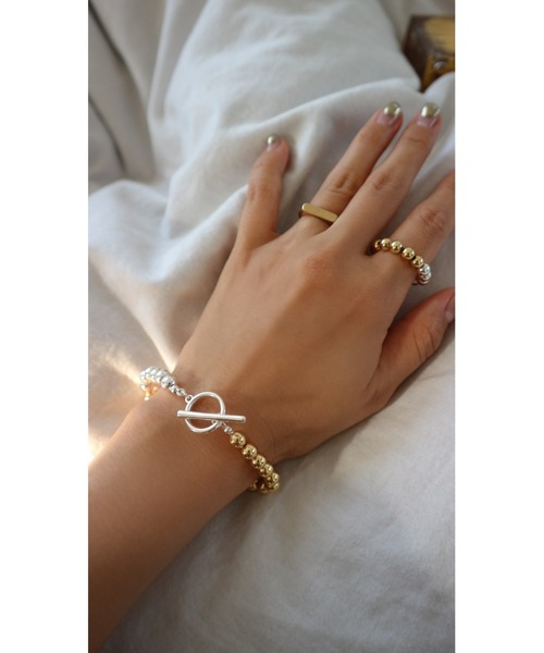 TRUNC（トランクエイティーエイト）の「S&G Ball Chain Bracelet（ブレスレット・レディース・シルバー×ゴールド・FREE）」の2枚目の写真