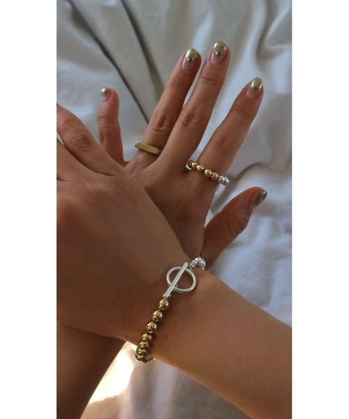 TRUNC（トランクエイティーエイト）の「S&G Ball Chain Bracelet（ブレスレット・レディース・シルバー×ゴールド・FREE）」の19枚目の写真