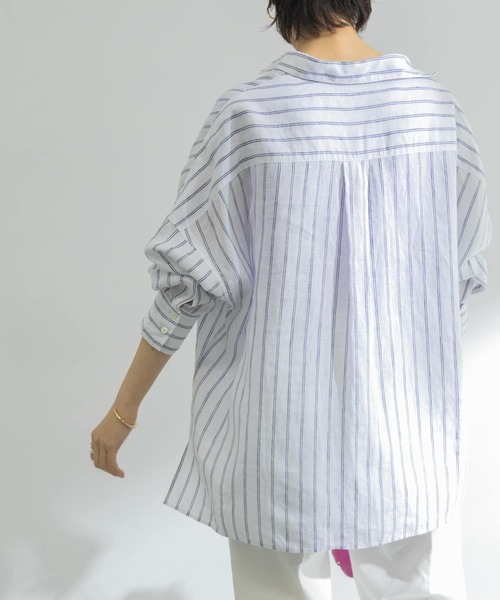 フレンチリネンオーバーシャツ