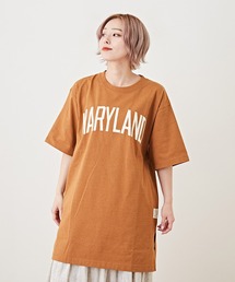 CUBE SUGAR（キューブシュガー）の「エコリッチ天竺カットソービッグ半袖ロゴTシャツ（Tシャツ/カットソー）」