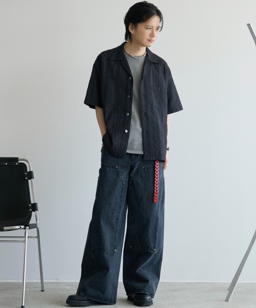 【WYM LIDNM】EMBROIDERY SHEER SHIRT WYM LIDNM（ウィム バイ リドム）の「EMBROIDERY SHEER WASHER