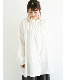 Samansa Mos2 | フリルチュニック(シャツ/ブラウス)