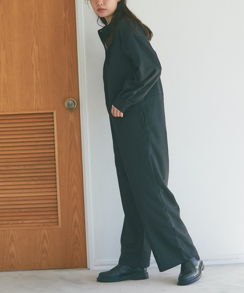 and R(アンドアール)の「ピンタックジャンプスーツ(つなぎ/オールインワン・レディース・ブラック/グレー・FREE)」の4枚目の写真