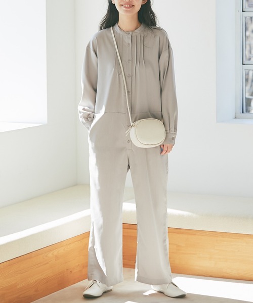 and R(アンドアール)の「ピンタックジャンプスーツ(つなぎ/オールインワン・レディース・ブラック/グレー・FREE)」の8枚目の写真