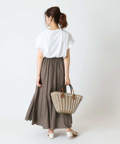 B.C STOCK(ベーセーストック)の「フリル袖Tシャツ(シャツ/ブラウス・レディース・ホワイト/ブラック/ベージュ/ブルー・FREE)」の15枚目の写真