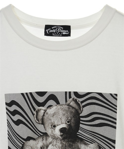 Candy Stripper（キャンディストリッパー）の「YOUR ALLY BIG BIG Tシャツ（Tシャツ/カットソー・レディース・オフホワイト/ブラック・2）」の4枚目の写真