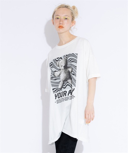 Candy Stripper（キャンディストリッパー）の「YOUR ALLY BIG BIG Tシャツ（Tシャツ/カットソー・レディース・オフホワイト/ブラック・2）」の10枚目の写真