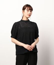 Q | カットレース5分袖ブラウス(シャツ/ブラウス)