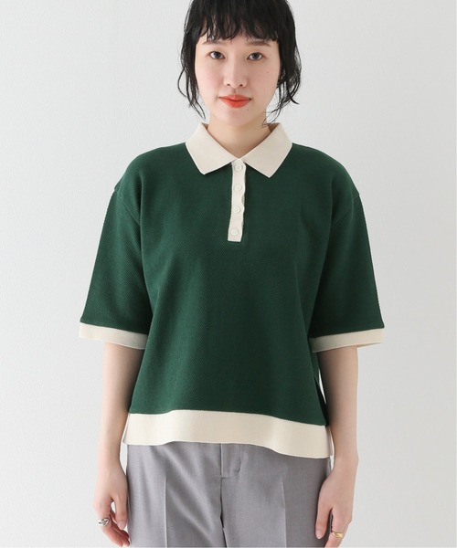 JOURNAL STANDARD relume(ジャーナルスタンダード レリューム)の「鹿の子ポロネックプルオーバー(ポロシャツ・レディース・ホワイト/グリーン/ブラウン・FREE)」の11枚目の写真