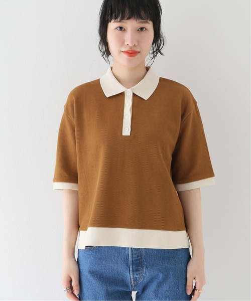 JOURNAL STANDARD relume(ジャーナルスタンダード レリューム)の「鹿の子ポロネックプルオーバー(ポロシャツ・レディース・ホワイト/グリーン/ブラウン・FREE)」の22枚目の写真
