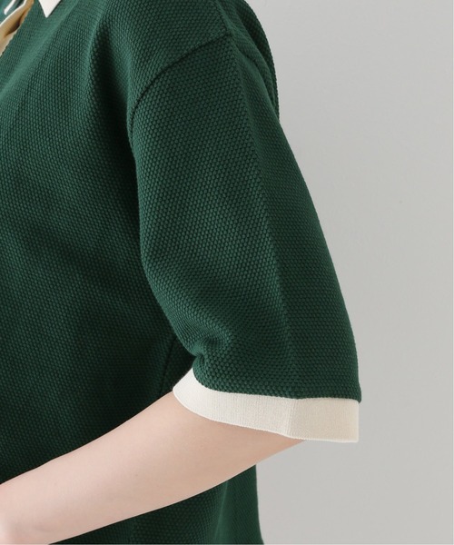 JOURNAL STANDARD relume(ジャーナルスタンダード レリューム)の「鹿の子ポロネックプルオーバー(ポロシャツ・レディース・ホワイト/グリーン/ブラウン・FREE)」の18枚目の写真