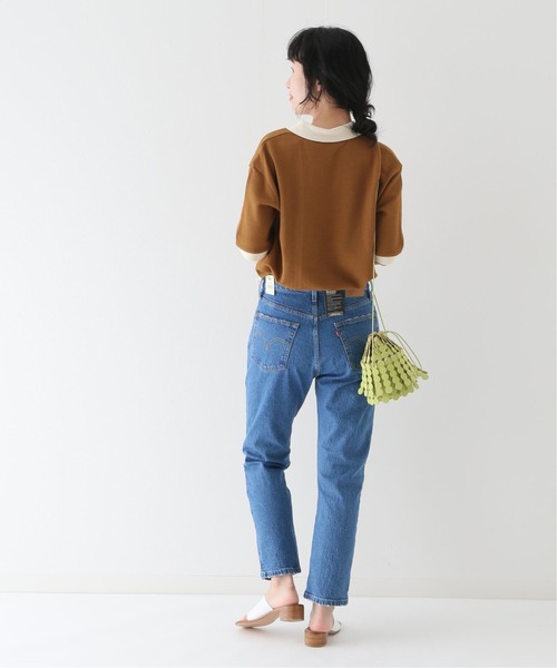 JOURNAL STANDARD relume(ジャーナルスタンダード レリューム)の「鹿の子ポロネックプルオーバー(ポロシャツ・レディース・ホワイト/グリーン/ブラウン・FREE)」の9枚目の写真