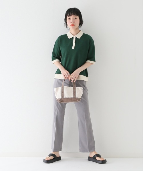 JOURNAL STANDARD relume(ジャーナルスタンダード レリューム)の「鹿の子ポロネックプルオーバー(ポロシャツ・レディース・ホワイト/グリーン/ブラウン・FREE)」の17枚目の写真