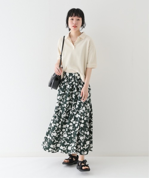 JOURNAL STANDARD relume(ジャーナルスタンダード レリューム)の「鹿の子ポロネックプルオーバー(ポロシャツ・レディース・ホワイト/グリーン/ブラウン・FREE)」の14枚目の写真