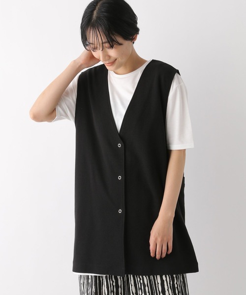 LEPSIM（レプシィム）の「【選べる丈シリーズ】ベスト＆Tシャツのセットアイテム　276669（Tシャツ/カットソー・レディース・ブラック/ベージュ・FREE/TALL）」の8枚目の写真