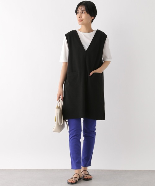 LEPSIM（レプシィム）の「【選べる丈シリーズ】ベスト＆Tシャツのセットアイテム　276669（Tシャツ/カットソー・レディース・ブラック/ベージュ・FREE/TALL）」の9枚目の写真