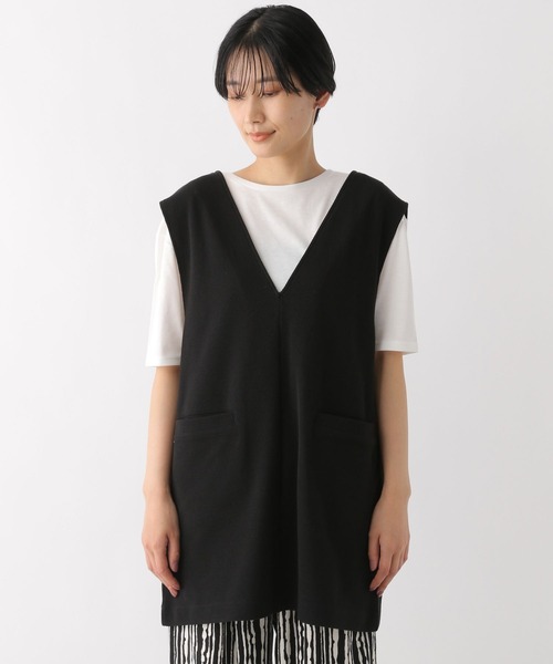 LEPSIM（レプシィム）の「【選べる丈シリーズ】ベスト＆Tシャツのセットアイテム　276669（Tシャツ/カットソー・レディース・ブラック/ベージュ・FREE/TALL）」の14枚目の写真