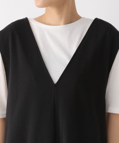 LEPSIM（レプシィム）の「【選べる丈シリーズ】ベスト＆Tシャツのセットアイテム　276669（Tシャツ/カットソー・レディース・ブラック/ベージュ・FREE/TALL）」の17枚目の写真