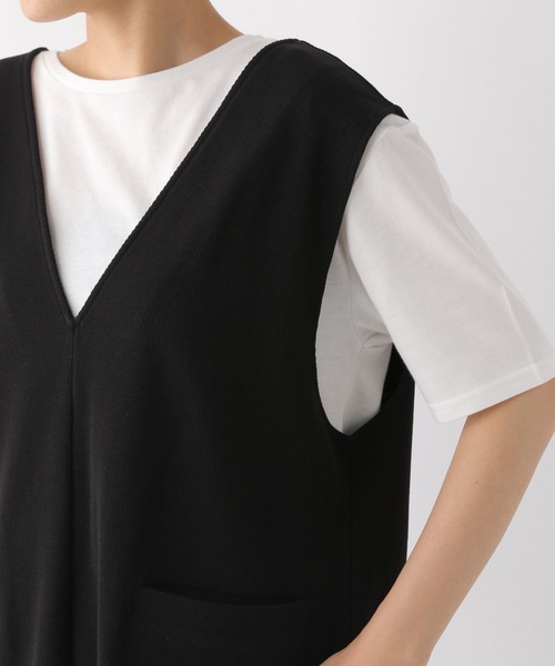 LEPSIM（レプシィム）の「【選べる丈シリーズ】ベスト＆Tシャツのセットアイテム　276669（Tシャツ/カットソー・レディース・ブラック/ベージュ・FREE/TALL）」の19枚目の写真