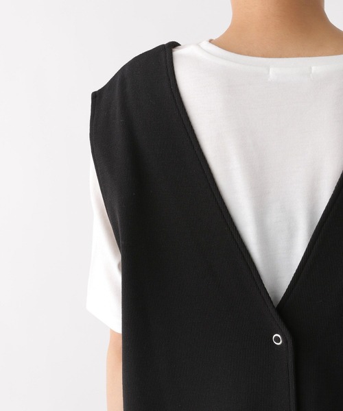 LEPSIM（レプシィム）の「【選べる丈シリーズ】ベスト＆Tシャツのセットアイテム　276669（Tシャツ/カットソー・レディース・ブラック/ベージュ・FREE/TALL）」の22枚目の写真