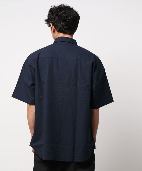 UNIIT（ユニット）の「【UNIIT/ユニット】　サガラ刺繍 ワッペン ワンポイント　ビッグシルエット　半袖シャツ（シャツ/ブラウス・メンズ・ホワイト/ネイビー/グリーン・MEDIUM/LARGE）」の5枚目の写真