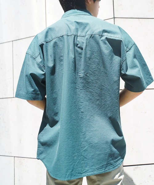 UNIIT（ユニット）の「【UNIIT/ユニット】　サガラ刺繍 ワッペン ワンポイント　ビッグシルエット　半袖シャツ（シャツ/ブラウス・メンズ・ホワイト/ネイビー/グリーン・MEDIUM/LARGE）」の21枚目の写真