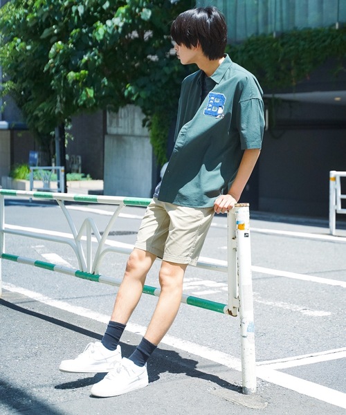 UNIIT（ユニット）の「【UNIIT/ユニット】　サガラ刺繍 ワッペン ワンポイント　ビッグシルエット　半袖シャツ（シャツ/ブラウス・メンズ・ホワイト/ネイビー/グリーン・MEDIUM/LARGE）」の18枚目の写真