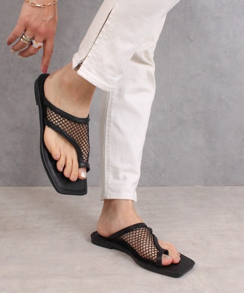 セール メッシュトングフラットサンダル サンダル Fabby Fabby ファビィーファビィー のファッション通販 Zozotown