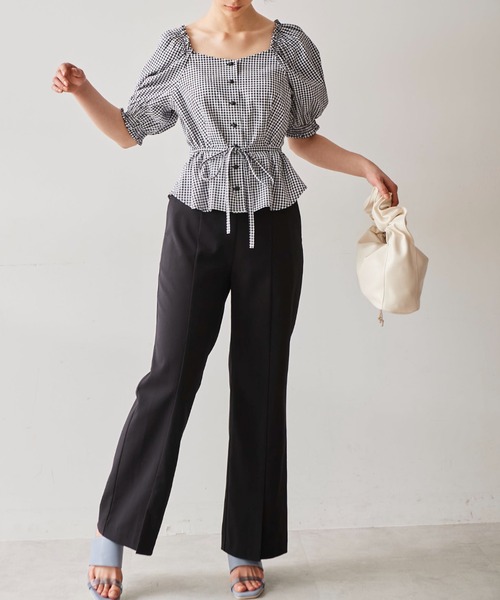 FREE'S MART（フリーズマート）の「シャーリングハンドルバッグ（トートバッグ・レディース・イエロー/ホワイト/ブラック・ﾌﾘ-）」の18枚目の写真