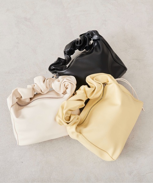 FREE'S MART（フリーズマート）の「シャーリングハンドルバッグ（トートバッグ・レディース・イエロー/ホワイト/ブラック・ﾌﾘ-）」の22枚目の写真