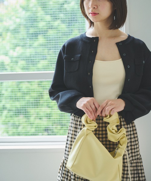 FREE'S MART（フリーズマート）の「シャーリングハンドルバッグ（トートバッグ・レディース・イエロー/ホワイト/ブラック・ﾌﾘ-）」の11枚目の写真