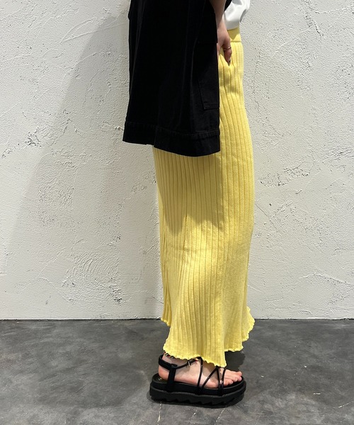 apres jour mignon（アプレジュールミニョン）の「カラーリブマーメイドスカート【ZOZOTOWN限定アイテム】（スカート・レディース・イエロー/オレンジ・X-LARGE/SMALL/MEDIUM）」の14枚目の写真