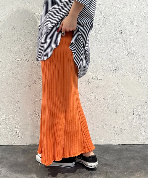 apres jour mignon（アプレジュールミニョン）の「カラーリブマーメイドスカート【ZOZOTOWN限定アイテム】（スカート・レディース・イエロー/オレンジ・X-LARGE/SMALL/MEDIUM）」の15枚目の写真