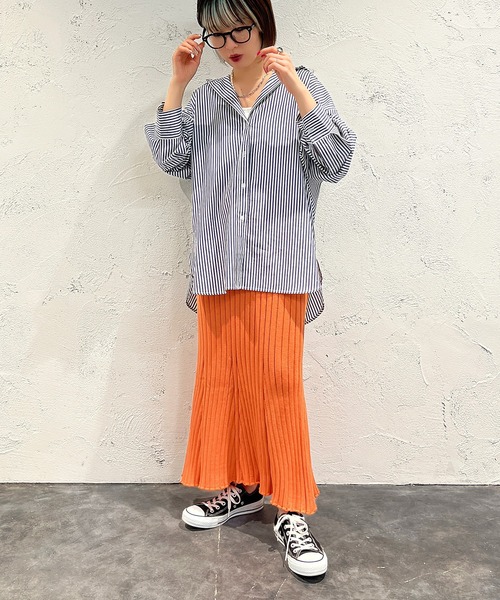 apres jour mignon（アプレジュールミニョン）の「カラーリブマーメイドスカート【ZOZOTOWN限定アイテム】（スカート・レディース・イエロー/オレンジ・X-LARGE/SMALL/MEDIUM）」の12枚目の写真