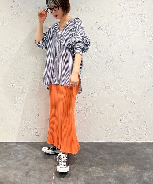 apres jour mignon（アプレジュールミニョン）の「カラーリブマーメイドスカート【ZOZOTOWN限定アイテム】（スカート・レディース・イエロー/オレンジ・X-LARGE/SMALL/MEDIUM）」の10枚目の写真