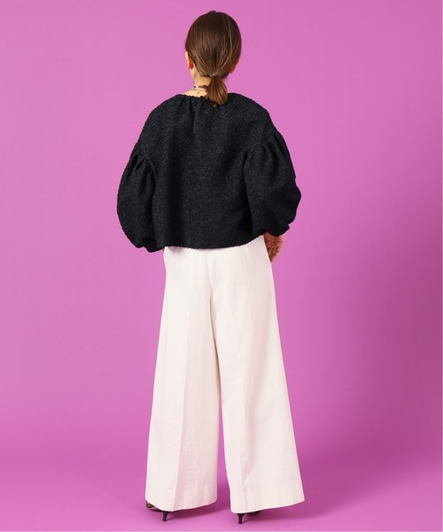 IENA LA BOUCLE（イエナラブークル）の「IENA LA BOUCLE フリルボーダーブラウス（シャツ/ブラウス・レディース・ホワイト/ネイビー・FREE）」の6枚目の写真