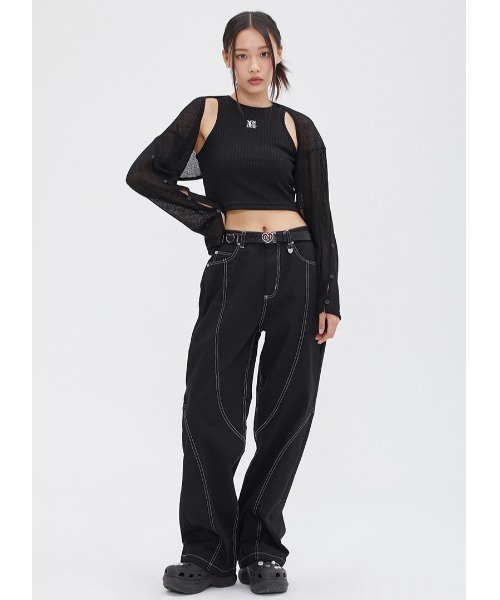 TARGETTO(ターゲット)の「A'GEM/9 × .kom『TARGETTO/ターゲット』SLIT BOLERO CARDIGAN/スリットボレロ カーディガン(カーディガン/ボレロ・レディース・ブラック/ホワイト・FREE)」の15枚目の写真