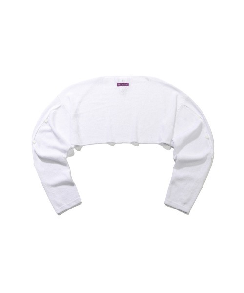 TARGETTO(ターゲット)の「A'GEM/9 × .kom『TARGETTO/ターゲット』SLIT BOLERO CARDIGAN/スリットボレロ カーディガン(カーディガン/ボレロ・レディース・ブラック/ホワイト・FREE)」の7枚目の写真