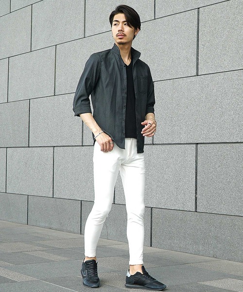 JOKER(ジョーカー)の「【JOKER】ブロックチェックイタリアン7分袖シャツ メンズ 春服(シャツ/ブラウス・メンズ・ブラック/グレー/オフホワイト・M/L/XL)」の7枚目の写真