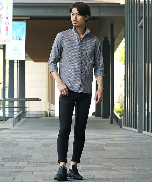 JOKER(ジョーカー)の「【JOKER】ブロックチェックイタリアン7分袖シャツ メンズ 春服(シャツ/ブラウス・メンズ・ブラック/グレー/オフホワイト・M/L/XL)」の11枚目の写真