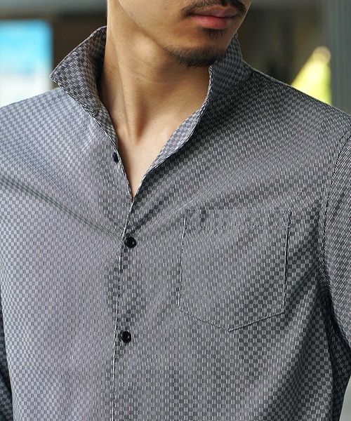 JOKER(ジョーカー)の「【JOKER】ブロックチェックイタリアン7分袖シャツ メンズ 春服(シャツ/ブラウス・メンズ・ブラック/グレー/オフホワイト・M/L/XL)」の15枚目の写真