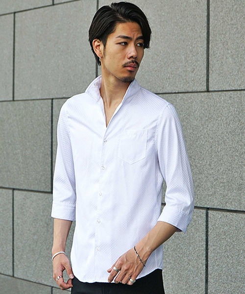 JOKER(ジョーカー)の「【JOKER】ブロックチェックイタリアン7分袖シャツ メンズ 春服(シャツ/ブラウス・メンズ・ブラック/グレー/オフホワイト・M/L/XL)」の12枚目の写真