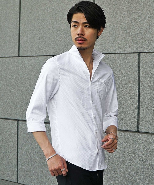 JOKER(ジョーカー)の「【JOKER】ブロックチェックイタリアン7分袖シャツ メンズ 春服(シャツ/ブラウス・メンズ・ブラック/グレー/オフホワイト・M/L/XL)」の8枚目の写真