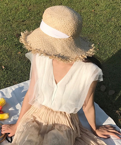 Jasmine Grandiflorum(ジャスミングランディフローラム)の「【Jasmine】チュールドッキングVネックニットトップス (SS)(シャツ/ブラウス・レディース・ピンク/オフホワイト/ホワイト/ブラック/ベージュ・FREE)」の15枚目の写真