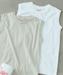 【Hanes】2P Japan Fit for HER スリーブレスTシャツ タンクトップ コットンカットソーHW5327