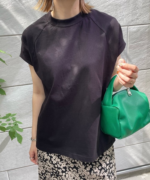 y/m by misato(イムバイミサト)の「コットンモックネックTシャツ(Tシャツ/カットソー・レディース・ホワイト/ブラック/ダークグレー・FREE)」の12枚目の写真