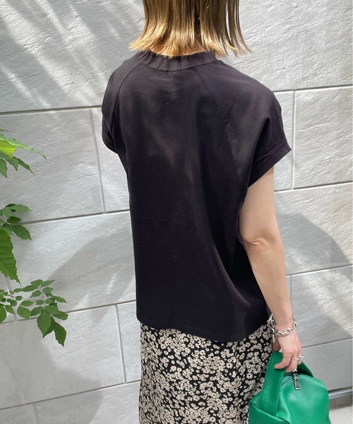 y/m by misato(イムバイミサト)の「コットンモックネックTシャツ(Tシャツ/カットソー・レディース・ホワイト/ブラック/ダークグレー・FREE)」の14枚目の写真